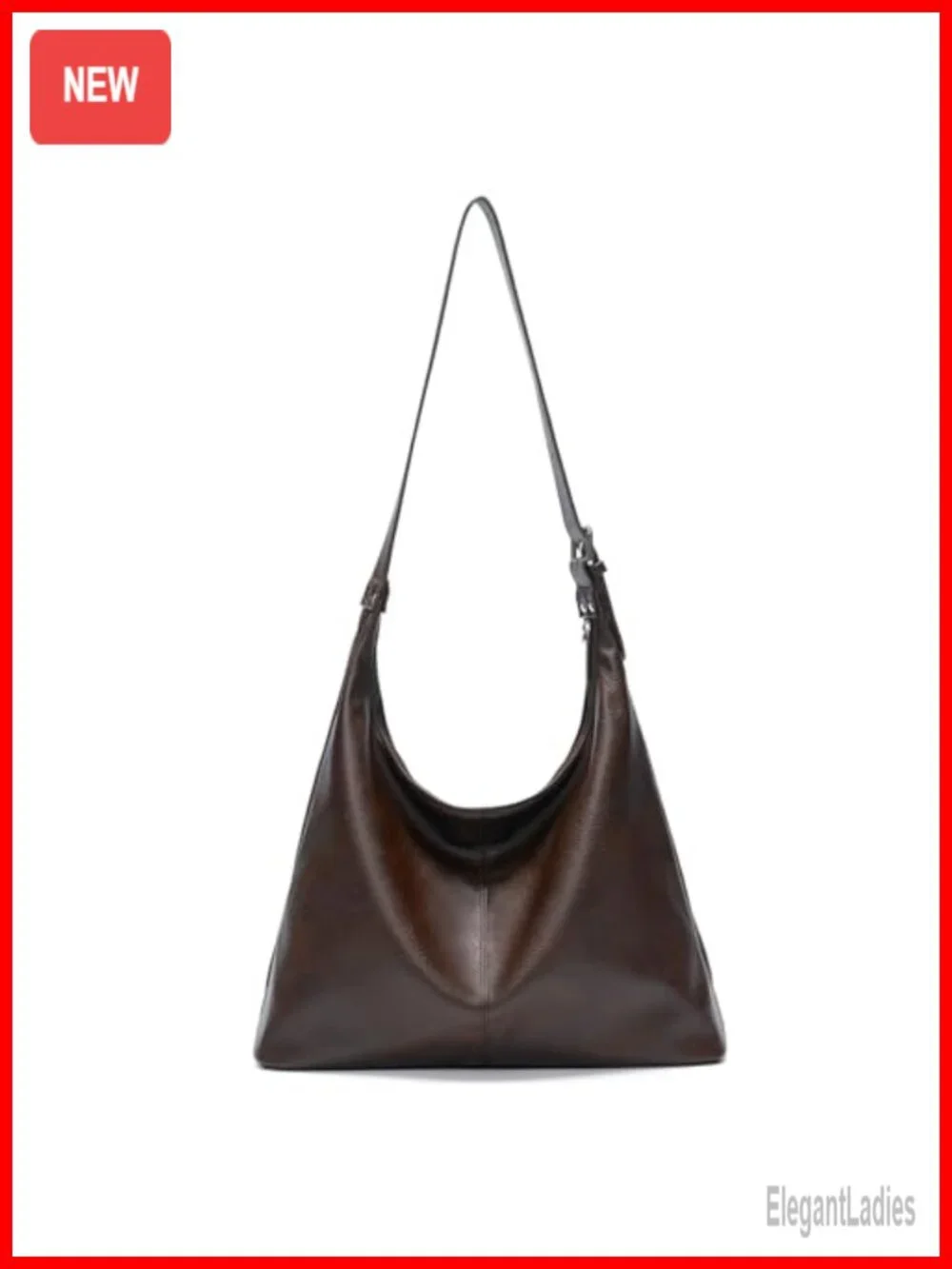 Large Vegan Leather Hobo Bag Women Slouchy Shoulder Purse Work Handbag Fits 13